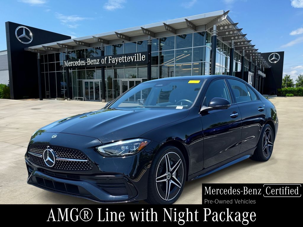 Black 2025 Mercedes-Benz C-Class Sedan Rear-Wheel Drive 9-Speed Automatic