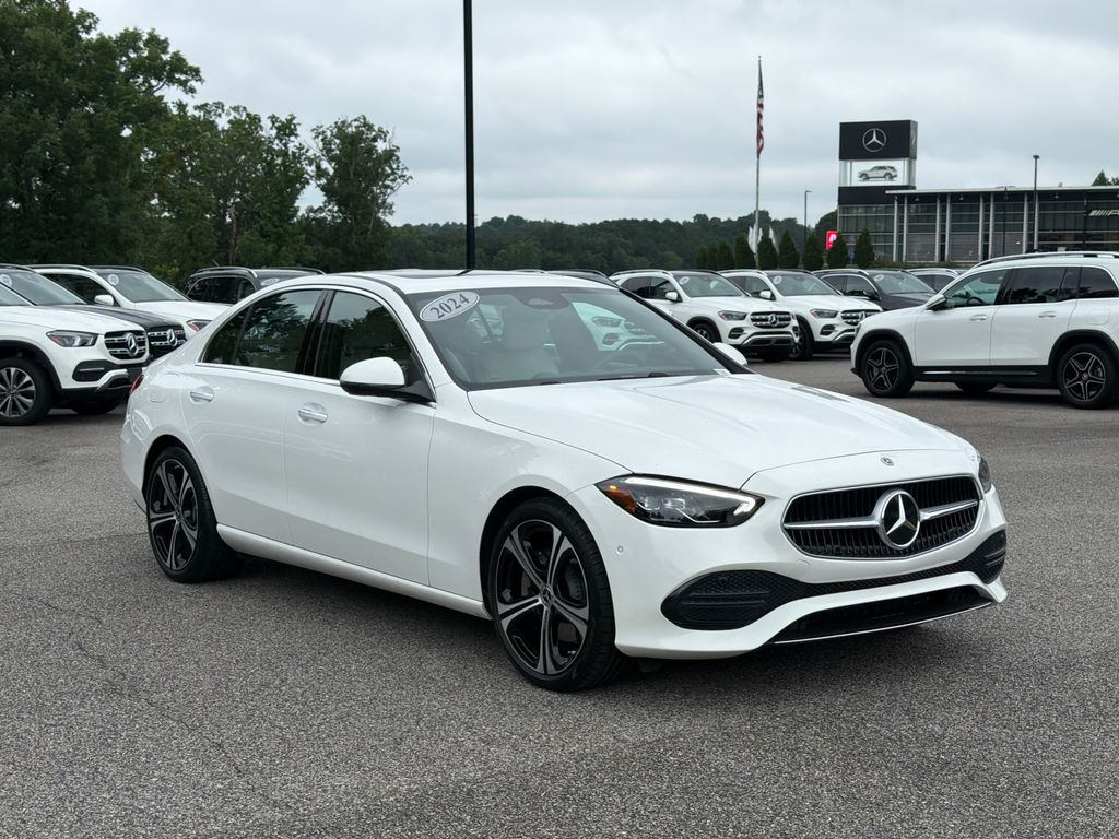 Polar White 2024 Mercedes-Benz C-Class Sedan Rear-Wheel Drive 9-Speed Automatic