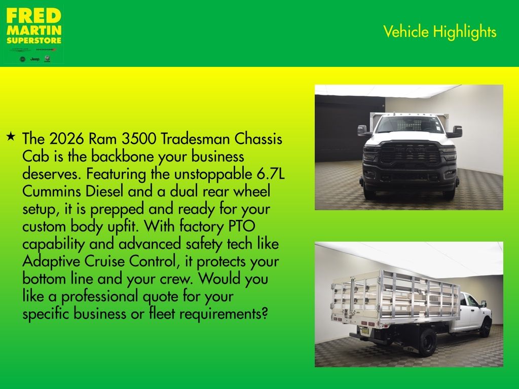 new 2026 Ram 3500 car, priced at $71,501