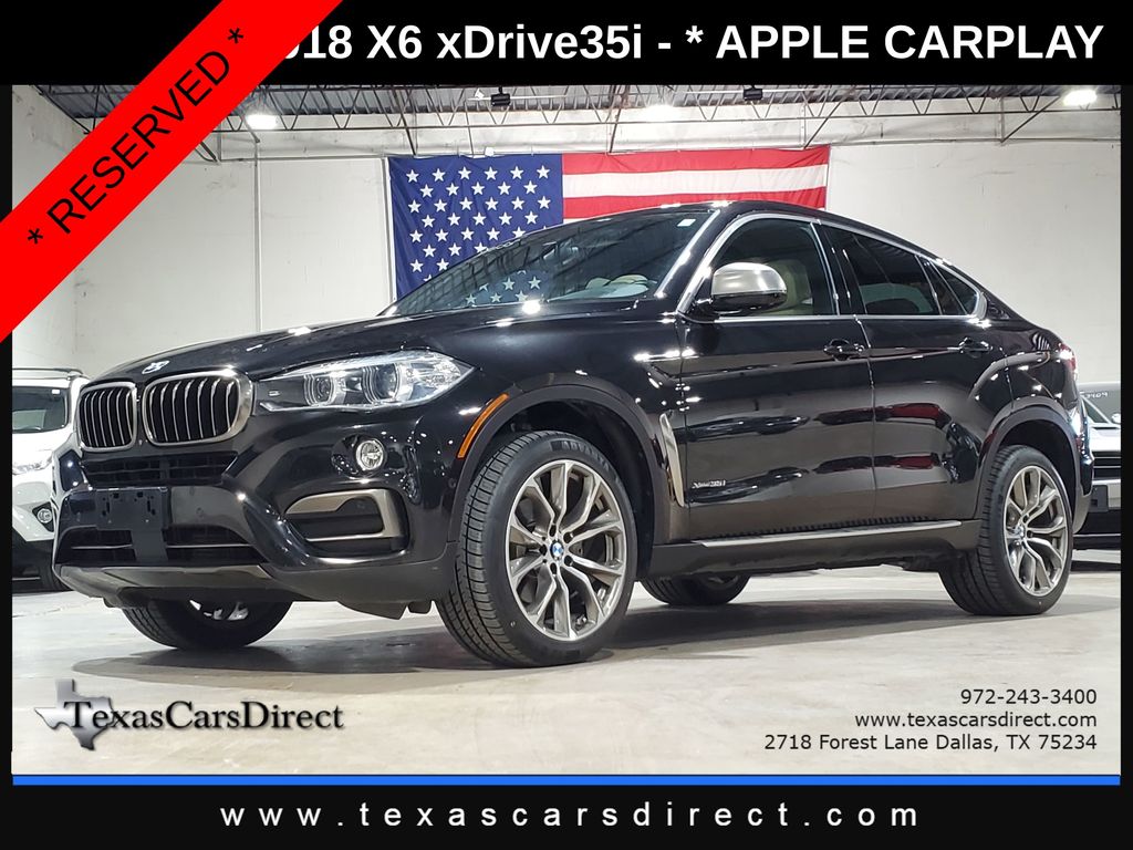 Black Sapphire Metallic 2018 BMW X6 SUV / Crossover All-Wheel Drive 8-Speed Automatic