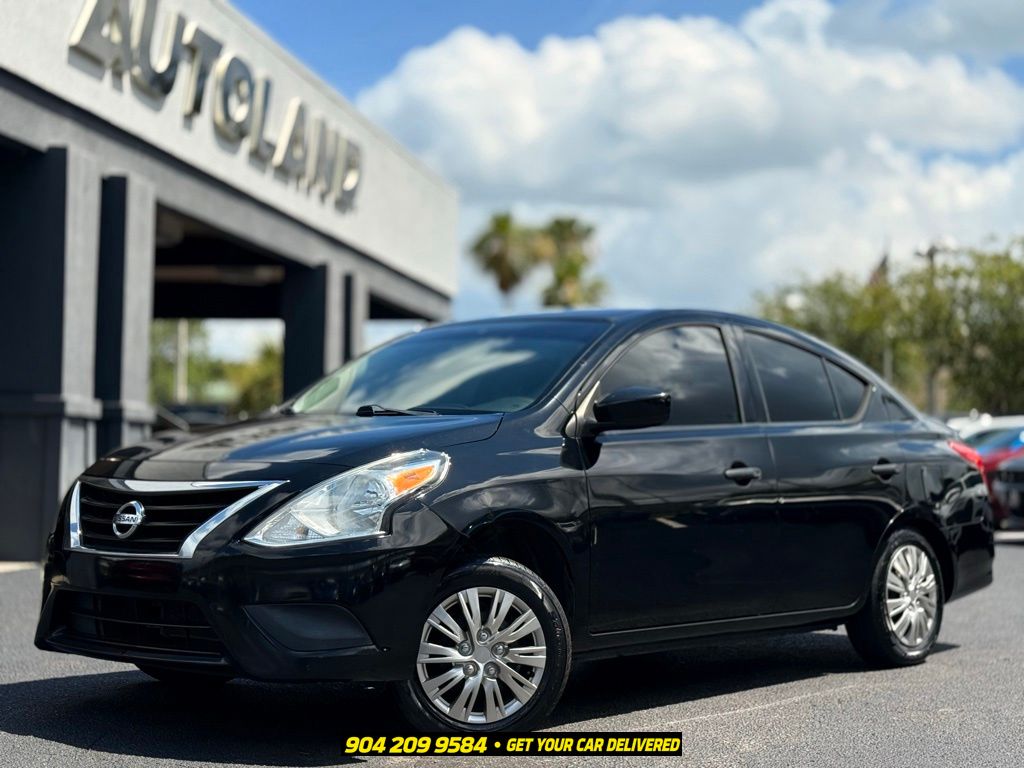 Super Black Metallic 2019 Nissan Versa Sedan Front-Wheel Drive 5-Speed Manual