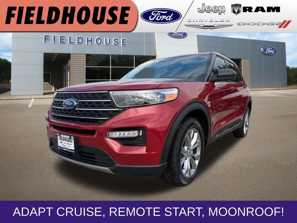 Red Metallic 2023 Ford Explorer SUV / Crossover All-Wheel Drive Automatic