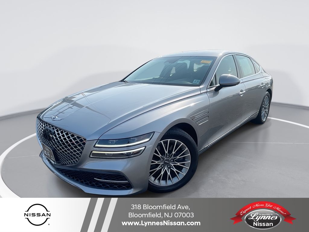 Silver 2023 Genesis G80 Sedan Rear-Wheel Drive 8-Speed Automatic