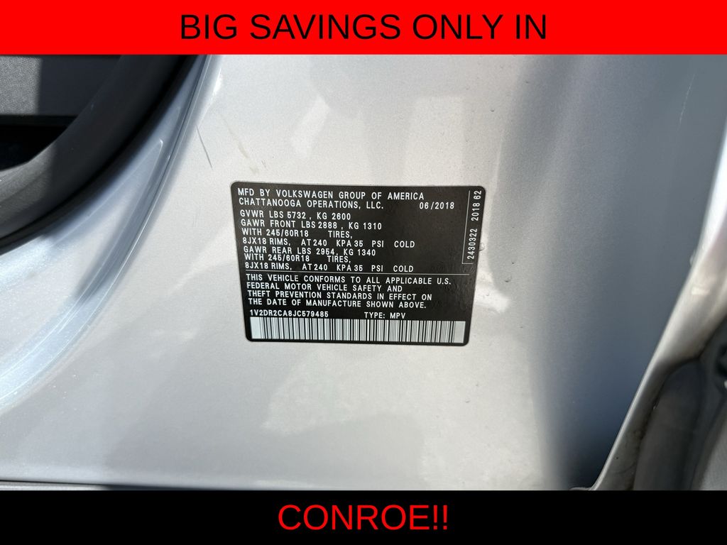 2018 Volkswagen Atlas 3.6L V6 SE Silver at Community Toyota