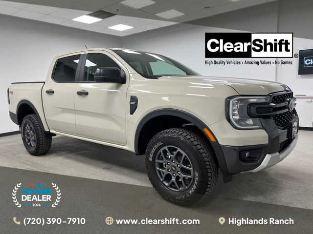 Desert Sand 2025 Ford Ranger XLT SuperCrew 4WD Pickup Truck Four-Wheel Drive 10-Speed Automatic