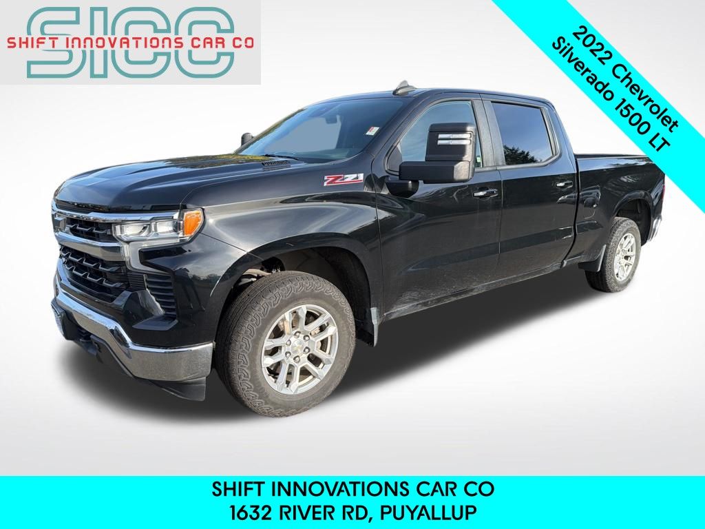 Black 2022 Chevrolet Silverado 1500 LT Crew Cab 4WD Pickup Truck Four-Wheel Drive Automatic