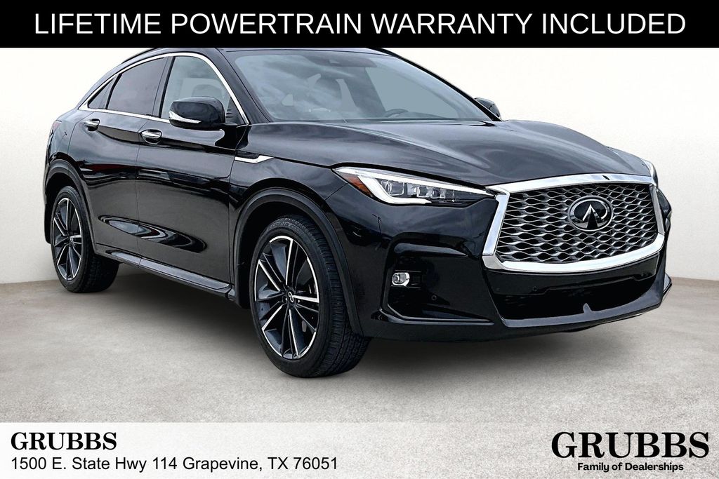 Black Obsidian 2025 INFINITI QX55 Essential AWD SUV / Crossover All-Wheel Drive Continuously Variable Transmission