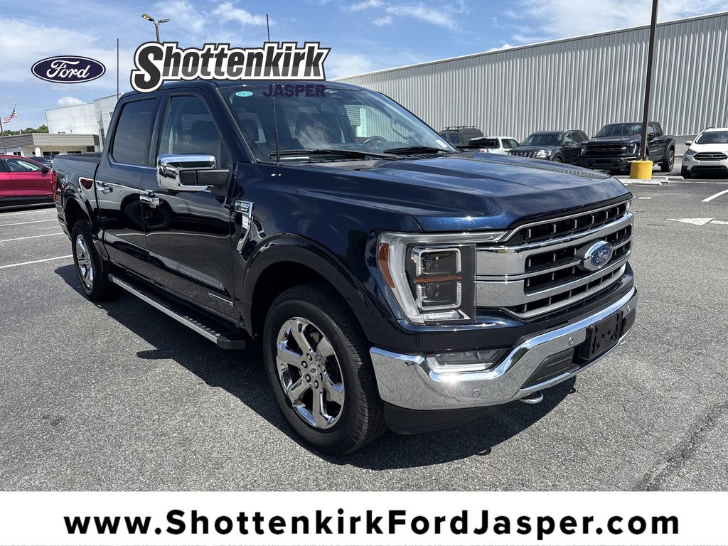 Antimatter Blue Metallic 2023 Ford F-150 Lariat SuperCrew 4WD Pickup Truck Four-Wheel Drive Automatic