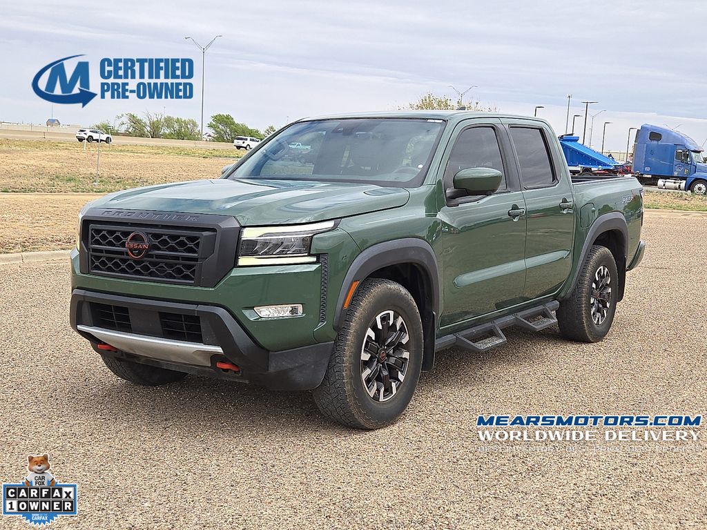 Tactical Green Metallic 2023 Nissan Frontier PRO-X Crew Cab RWD Pickup Truck 4X2 9-Speed Automatic