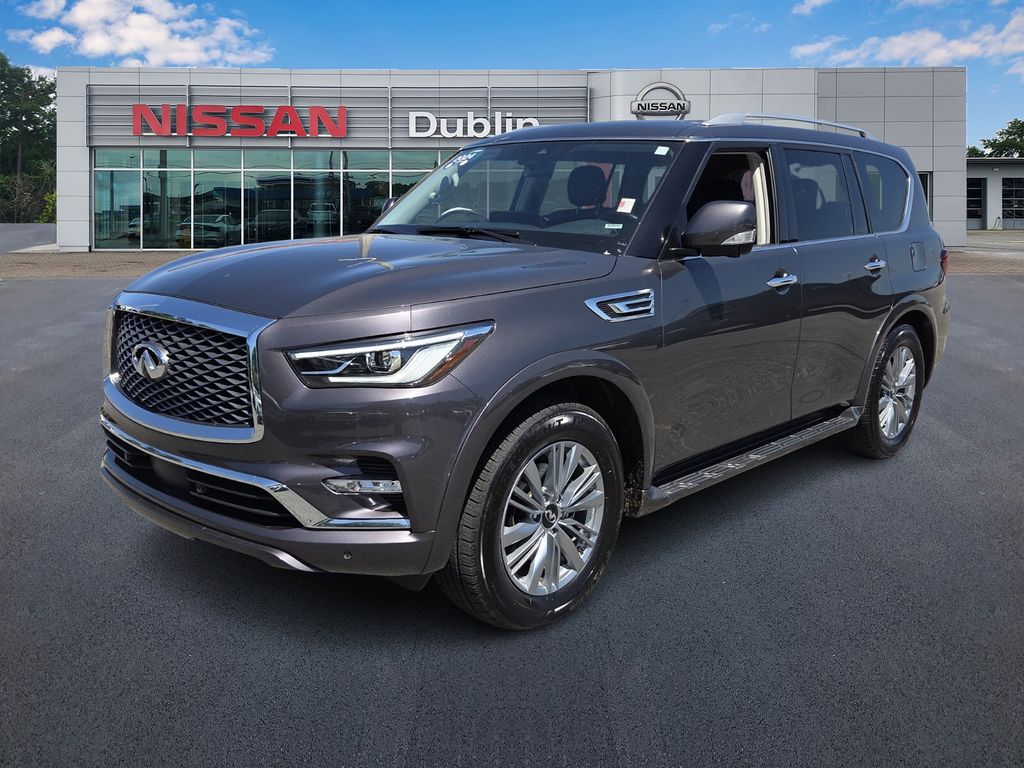 Anthracite Gray 2024 INFINITI QX80 Luxe 4WD SUV / Crossover All-Wheel Drive 7-Speed Automatic