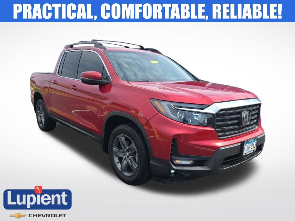 Radiant Red Metallic II 2023 Honda Ridgeline Pickup Truck All-Wheel Drive 9-Speed Automatic