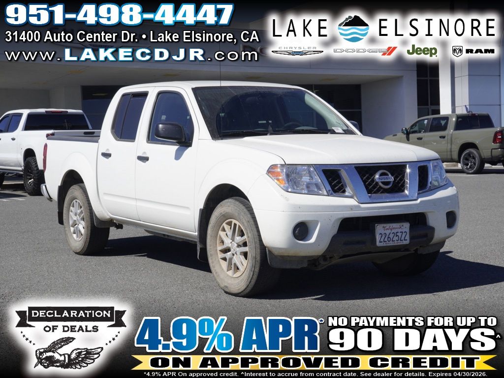 Glacier White 2020 Nissan Frontier SV Crew Cab 4WD Pickup Truck Four-Wheel Drive 9-Speed Automatic