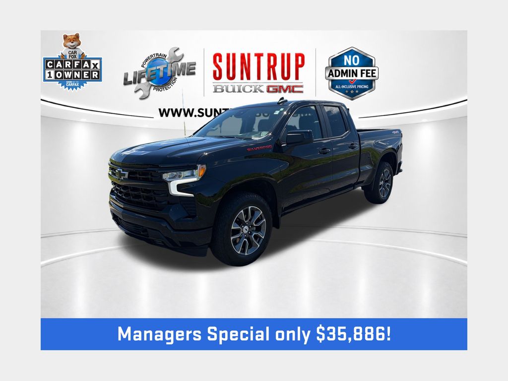 Black 2023 Chevrolet Silverado 1500 Pickup Truck Four-Wheel Drive 8-Speed Automatic