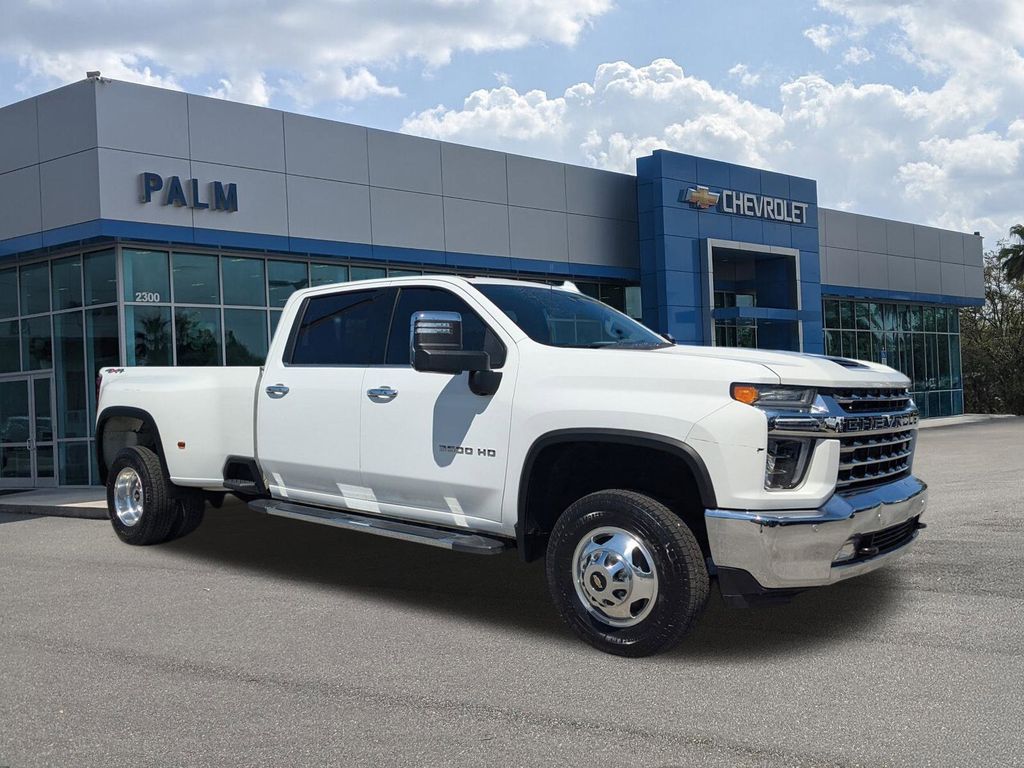 Summit White 2020 Chevrolet Silverado 3500HD LTZ Crew Cab 4WD Pickup Truck Four-Wheel Drive Automatic