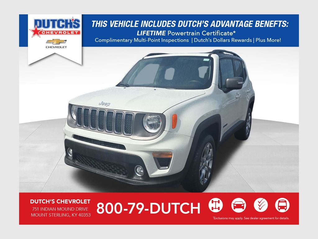 Alpine White Clearcoat 2020 Jeep Renegade SUV / Crossover Four-Wheel Drive 9-Speed Automatic