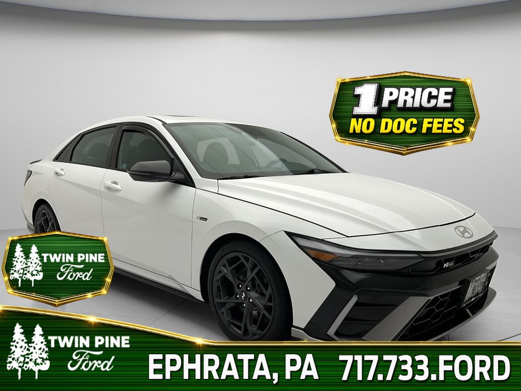 Atlas White 2024 Hyundai Elantra Sedan Front-Wheel Drive 7-Speed Dual Clutch
