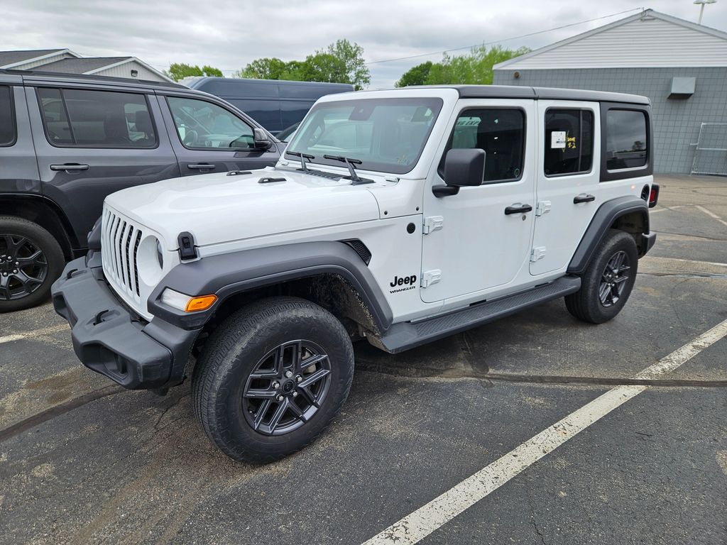 Bright White Clearcoat 2024 Jeep Wrangler Sport S 4-Door 4WD SUV / Crossover Four-Wheel Drive 8-Speed Automatic
