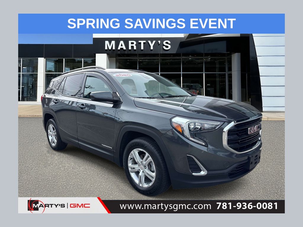 Graphite Gray Metallic 2020 GMC Terrain SLE AWD SUV / Crossover Four-Wheel Drive 9-Speed Automatic