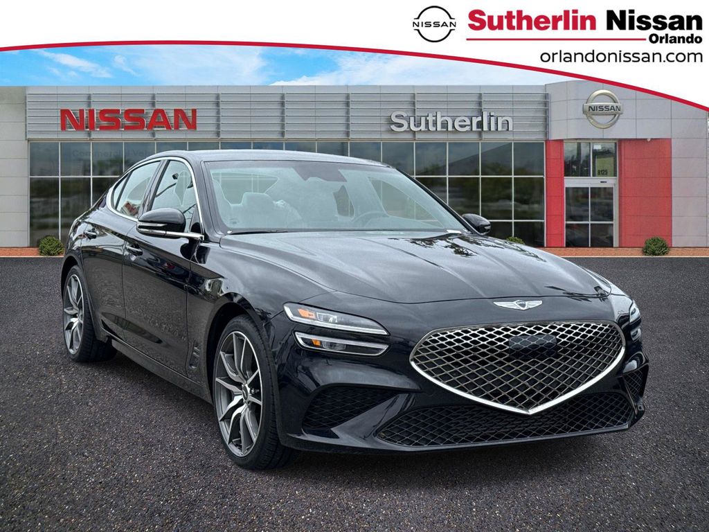 Black 2023 Genesis G70 2.0T RWD Sedan Rear-Wheel Drive 8-Speed Automatic