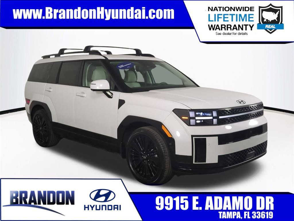 White 2025 Hyundai Santa Fe Hybrid Calligraphy AWD SUV / Crossover All-Wheel Drive 6-Speed Automatic