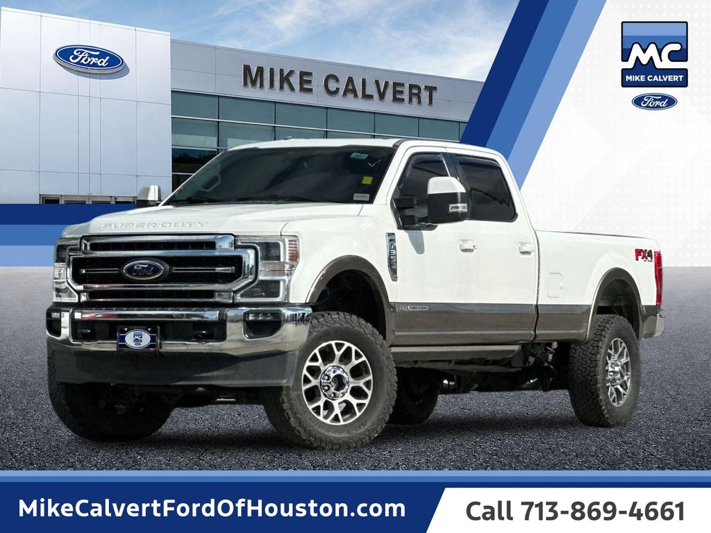 White 2021 Ford F-350 Super Duty Pickup Truck Four-Wheel Drive Automatic