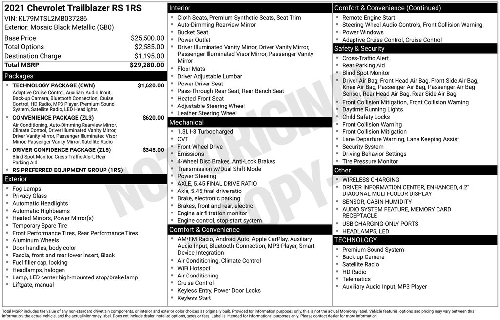 Thumbnail: 2021 Chevrolet TrailBlazer - 10