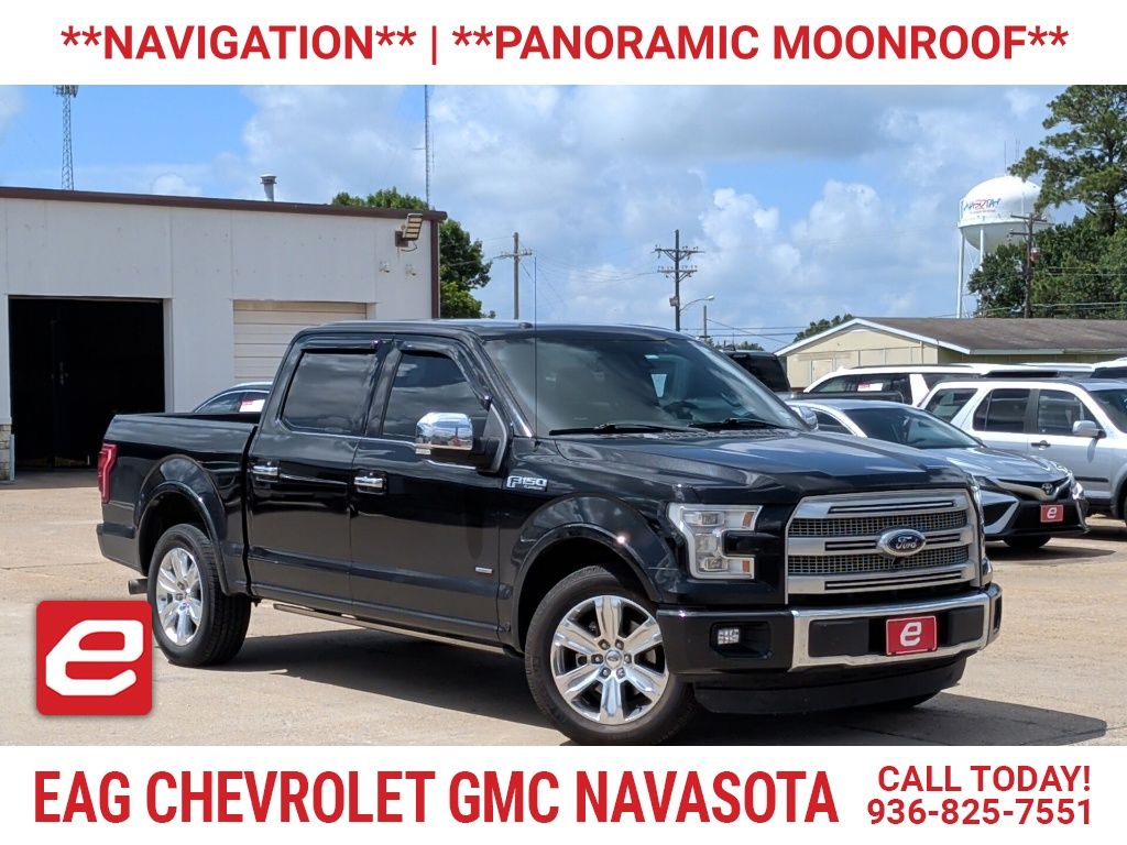 Tuxedo Black Metallic 2015 Ford F-150 Platinum SuperCrew Pickup Truck 4X2 6-Speed Automatic