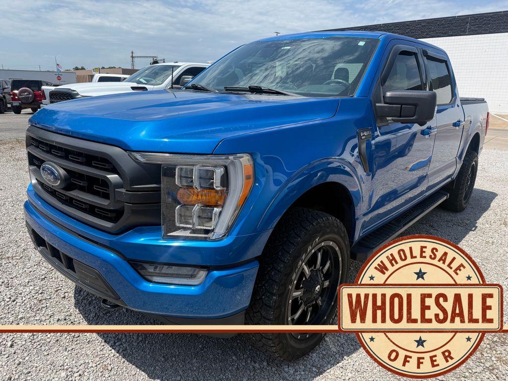 Blue Metallic 2021 Ford F-150 Pickup Truck Four-Wheel Drive Automatic
