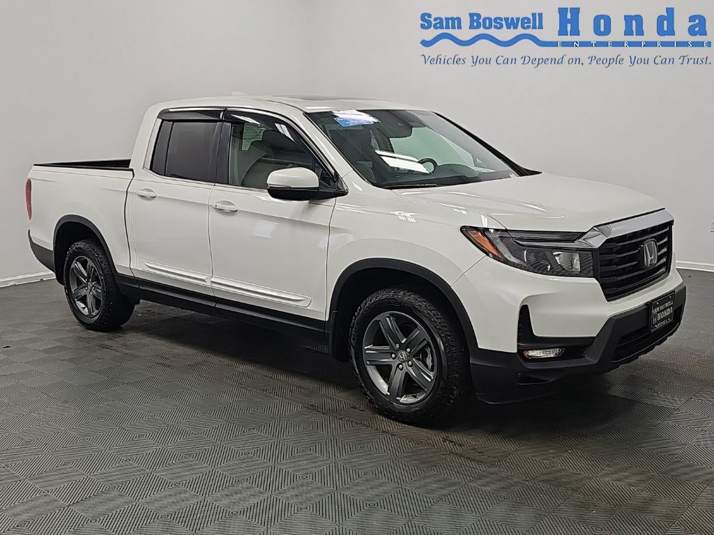 Platinum White Pearl 2023 Honda Ridgeline Pickup Truck All-Wheel Drive 9-Speed Automatic