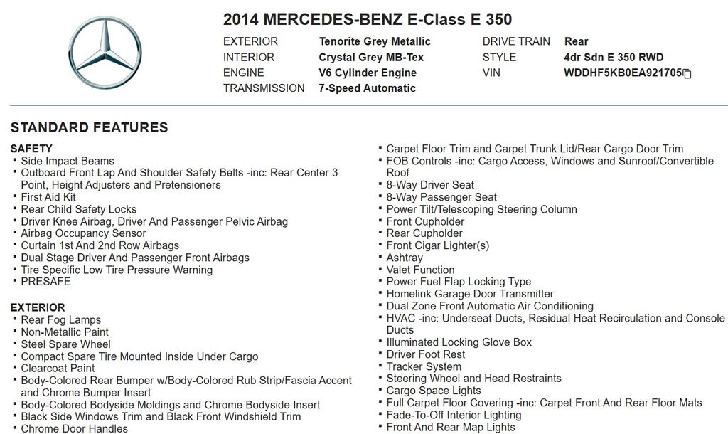 2014 Mercedes-Benz E-Class E350 Luxury photo