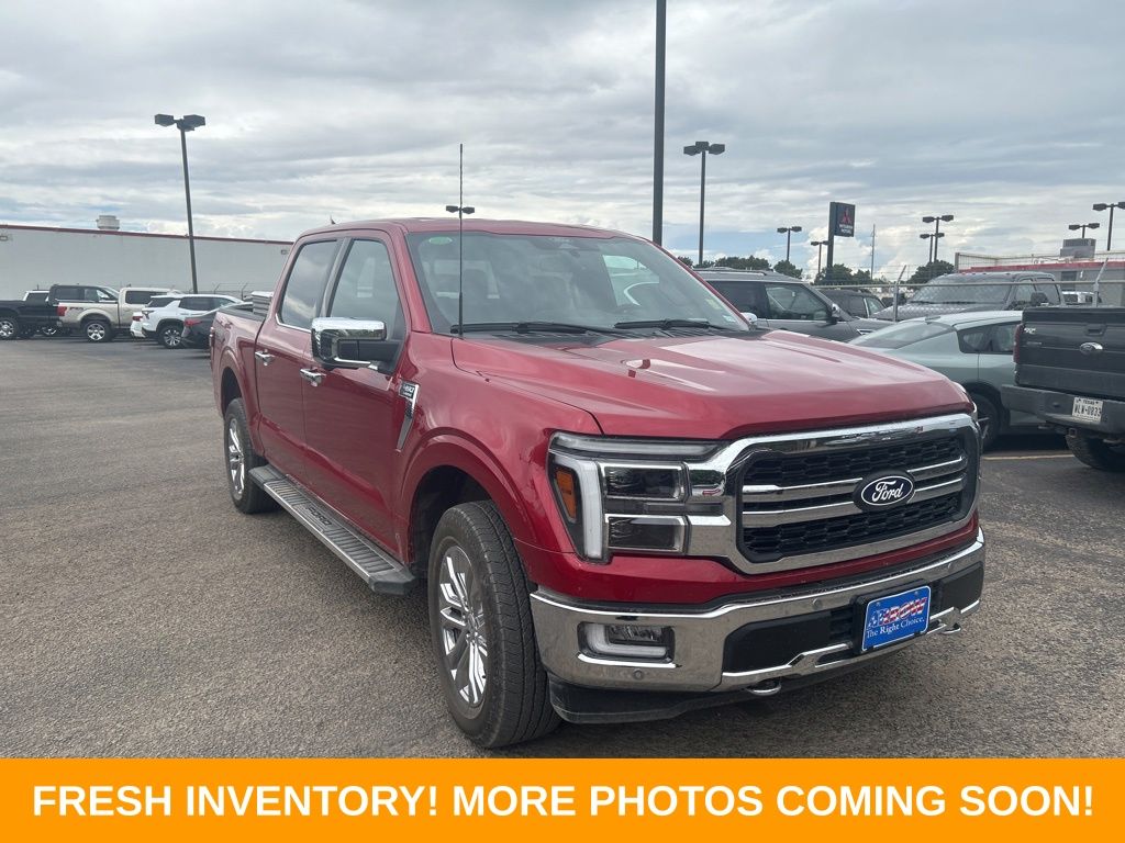 Red Metallic 2024 Ford F-150 Lariat SuperCrew 4WD Pickup Truck Four-Wheel Drive Automatic