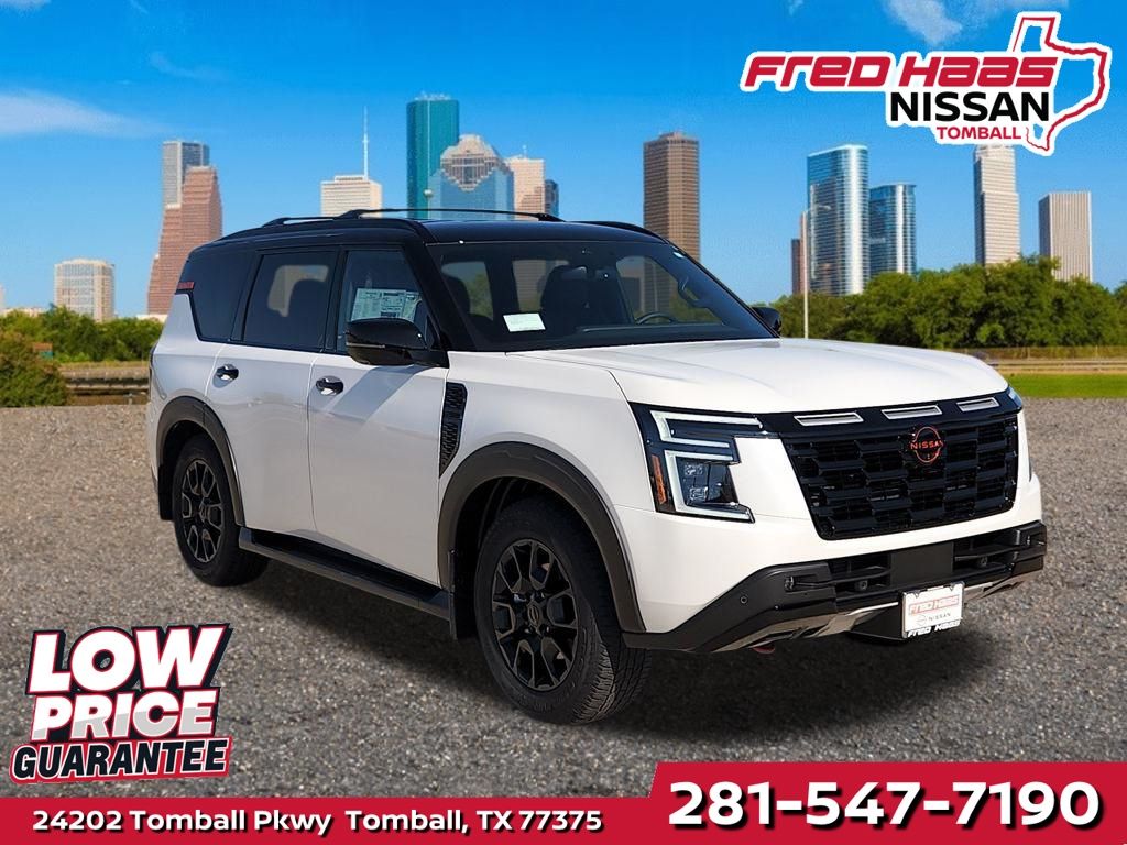 Aspen White/Black Roof 2026 Nissan Armada SUV / Crossover Four-Wheel Drive 9-Speed Automatic
