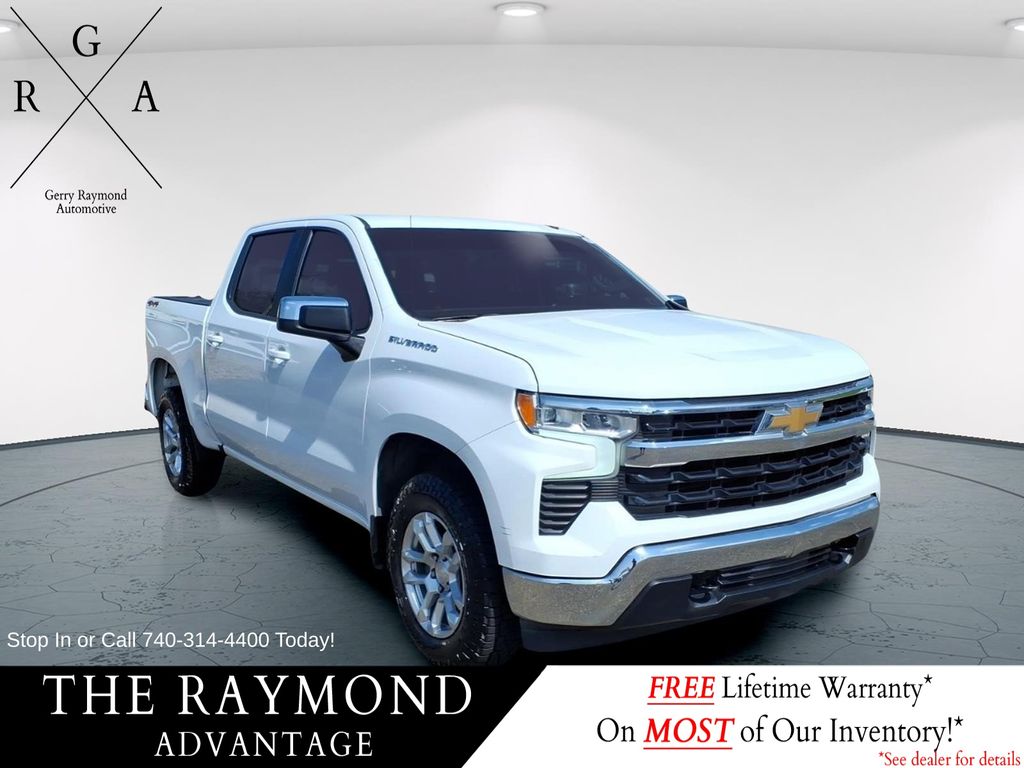 Summit White 2023 Chevrolet Silverado 1500 Pickup Truck Four-Wheel Drive 8-Speed Automatic