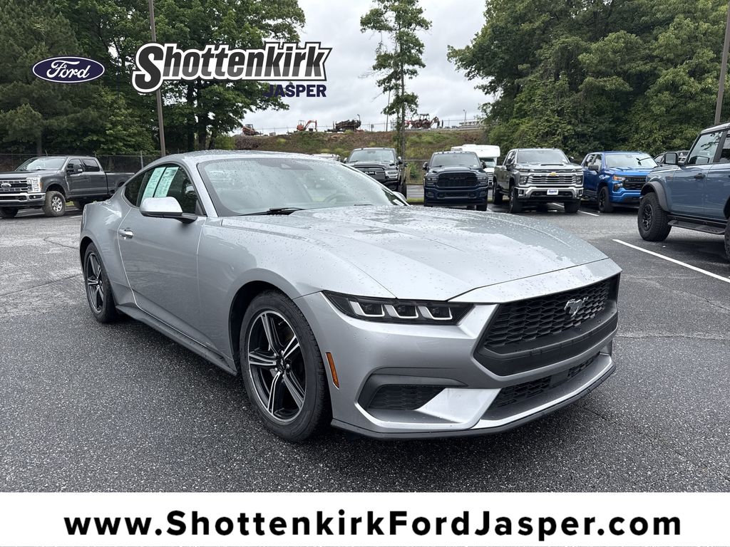 Iconic Silver Metallic 2024 Ford Mustang Coupe Rear-Wheel Drive Automatic