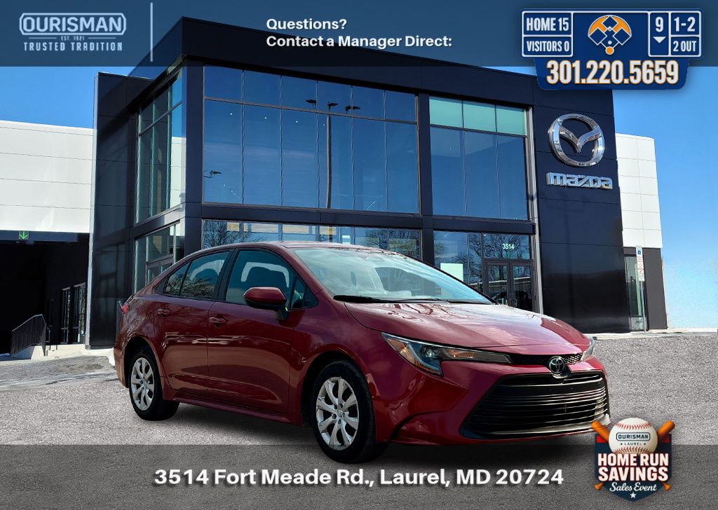 Pearl 2024 Toyota Corolla LE FWD Sedan Front-Wheel Drive Continuously Variable Transmission