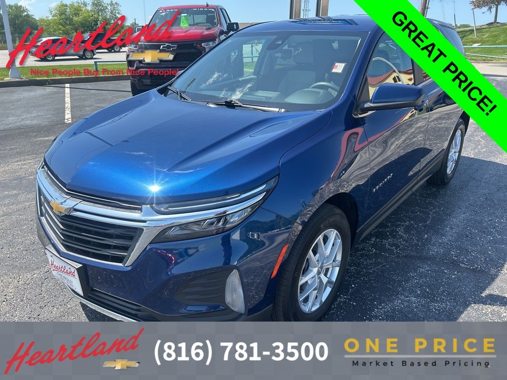 Blue Glow Metallic 2022 Chevrolet Equinox LT FWD with 1LT SUV / Crossover Front-Wheel Drive 6-Speed Automatic Overdrive