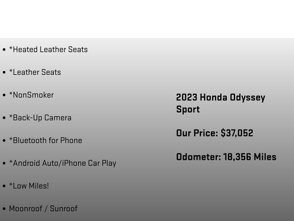 2023 Honda Odyssey Sport  at Klick Lewis Buick Chevrolet