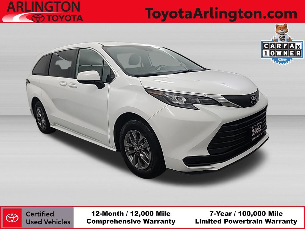 Ice Cap 2026 Toyota Sienna Minivan Front-Wheel Drive Continuously Variable Transmission