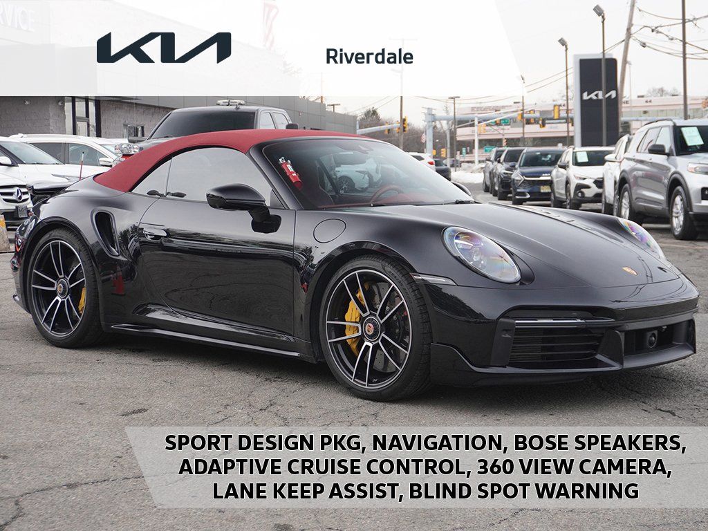 Jet Black Metallic 2022 Porsche 911 Convertible All-Wheel Drive 8-Speed Dual Clutch