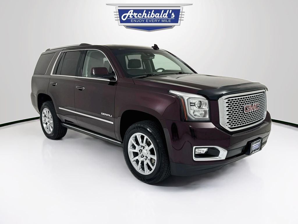 Black Cherry Metallic 2017 GMC Yukon SUV / Crossover Four-Wheel Drive 8-Speed Automatic Overdrive