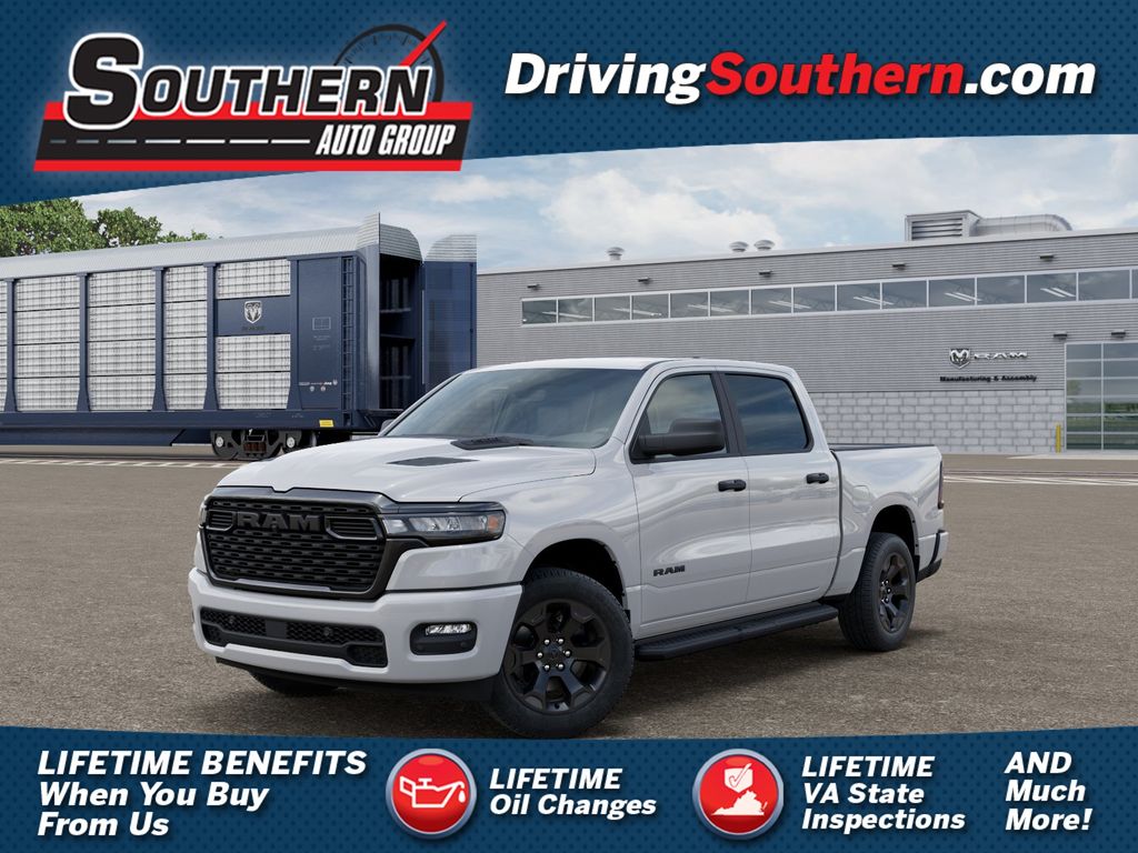 Bright White Clearcoat 2026 RAM 1500 Express Crew Cab 4WD Pickup Truck Four-Wheel Drive 8-Speed Automatic