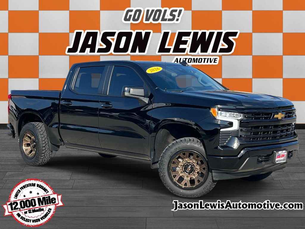 Black 2026 Chevrolet Silverado 1500 Pickup Truck Four-Wheel Drive Automatic