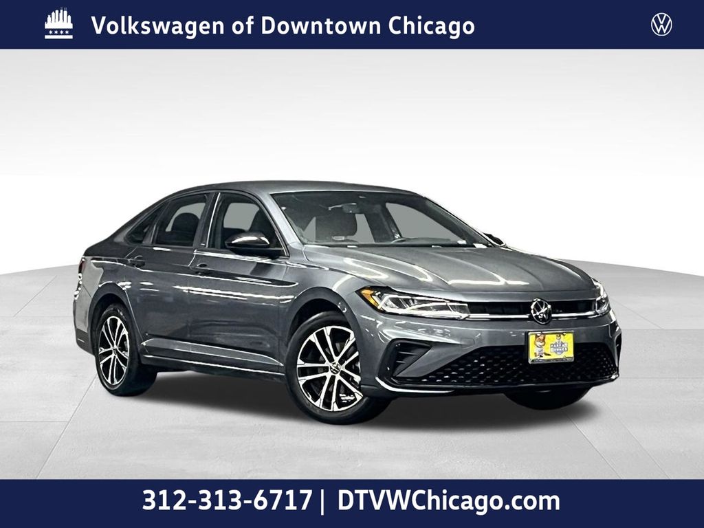 Platinum Gray Metallic 2025 Volkswagen Jetta Sedan Front-Wheel Drive 8-Speed Automatic