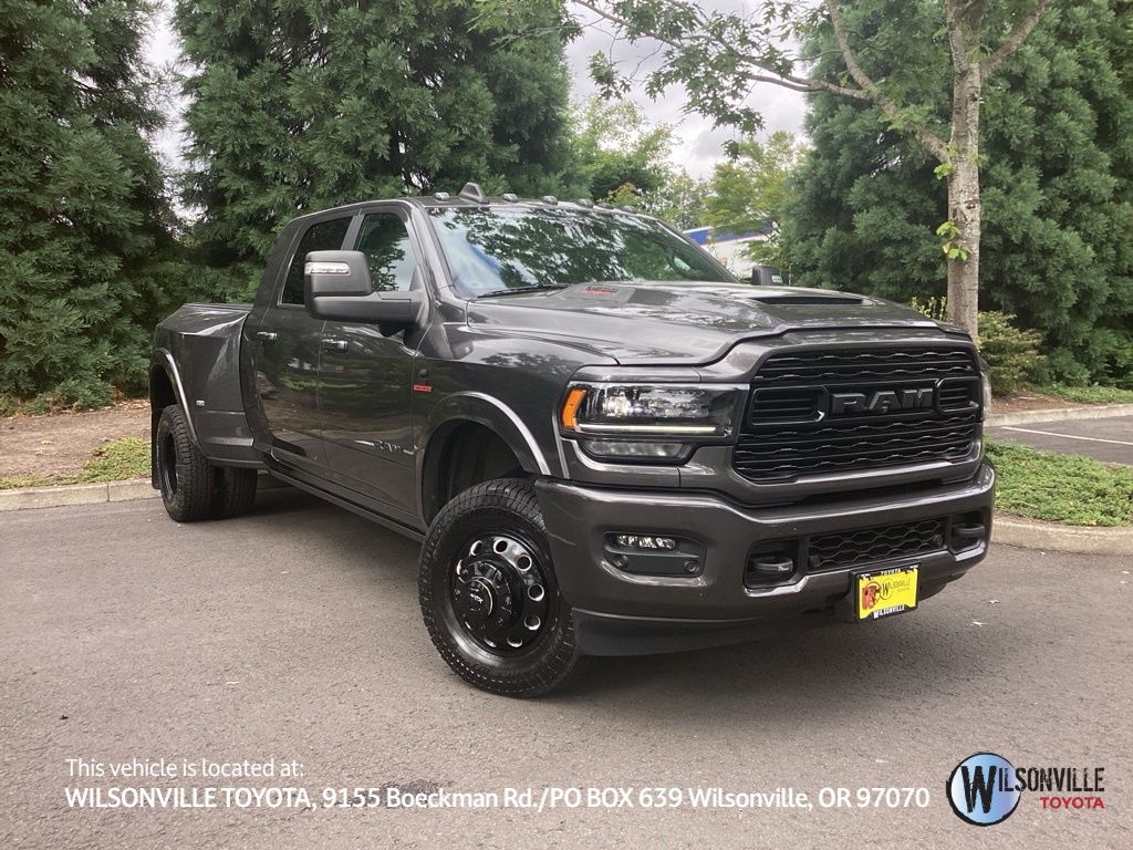 Gray (Granite Crystal Metallic Clearcoat) 2023 RAM 3500 Pickup Truck Four-Wheel Drive 6-Speed Automatic