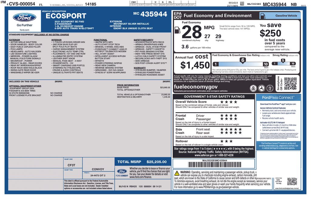 Certified Used 2021 Silver Ford SE image 7