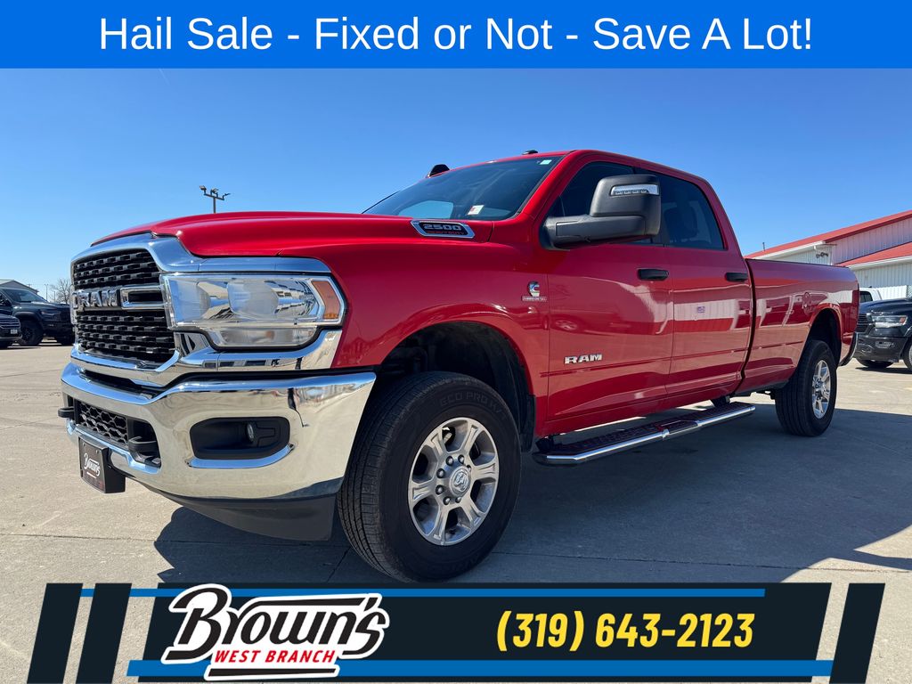 Flame Red Clearcoat 2024 RAM 2500 Big Horn Crew Cab LB 4WD Pickup Truck Four-Wheel Drive 6-Speed Automatic