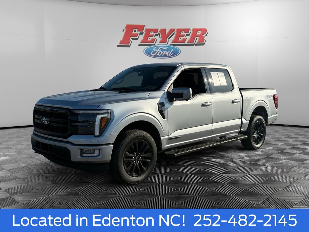 Silver Metallic 2024 Ford F-150 Lariat SuperCrew 4WD Pickup Truck Four-Wheel Drive Automatic