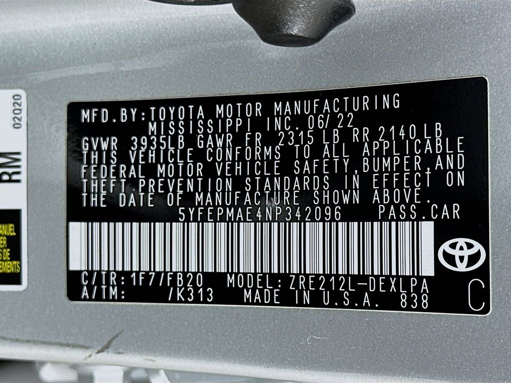 2022 Toyota Corolla LE 30