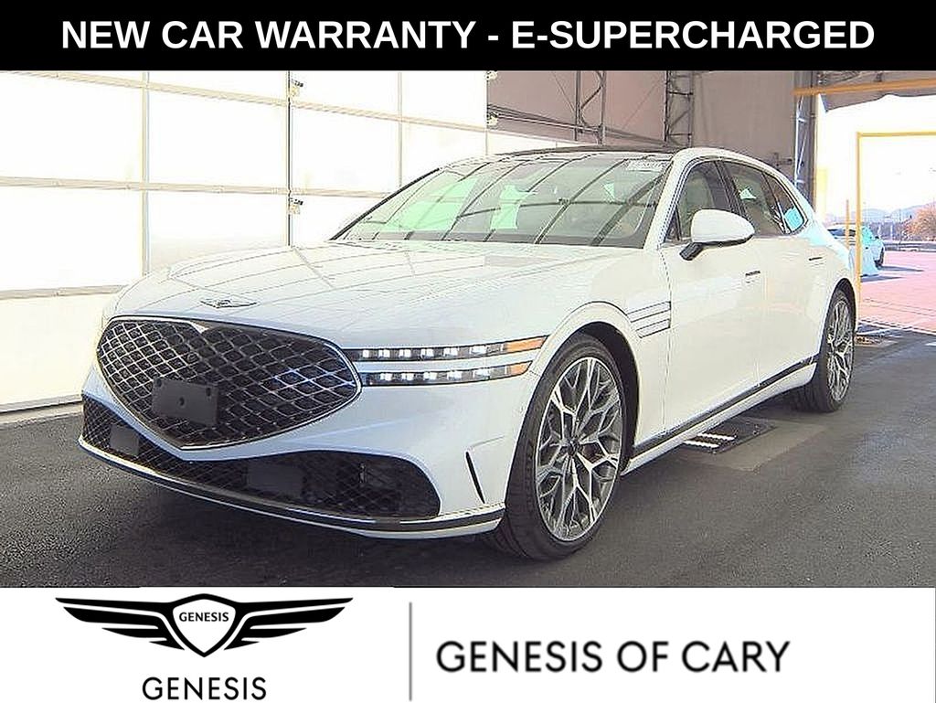 Uyuni White 2025 Genesis G90 Sedan All-Wheel Drive 8-Speed Automatic