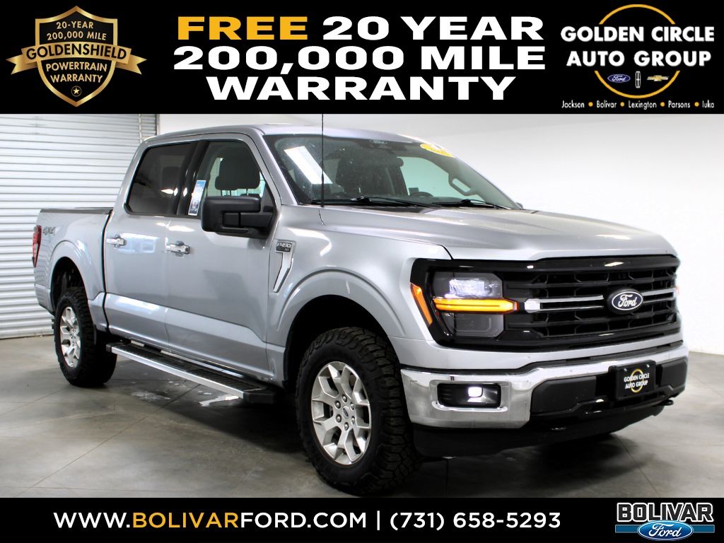 Iconic Silver Metallic 2025 Ford F-150 XLT SuperCrew 4WD Pickup Truck Four-Wheel Drive Automatic
